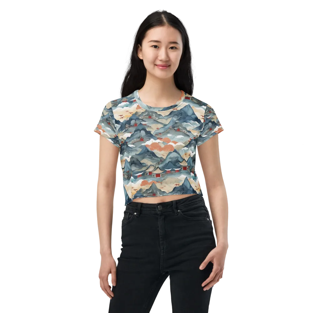 Azure Pilgrimage on Crop Tee — Front