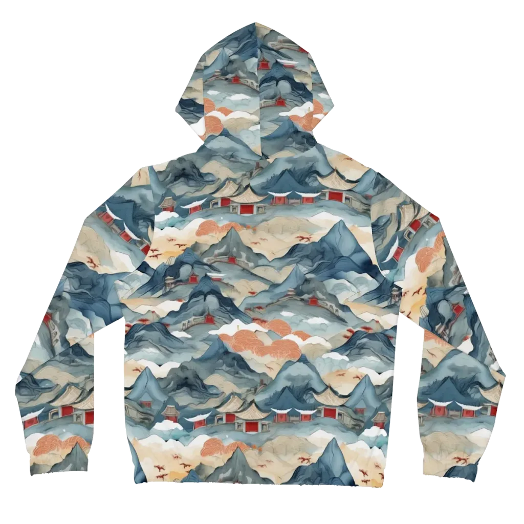 Azure Pilgrimage on Women's Full-Zip Hoodie — Back