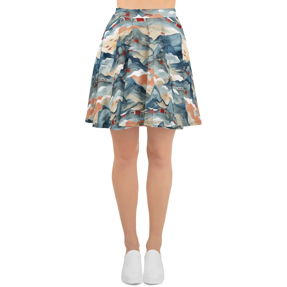 Azure Pilgrimage on Skater Skirt — Front