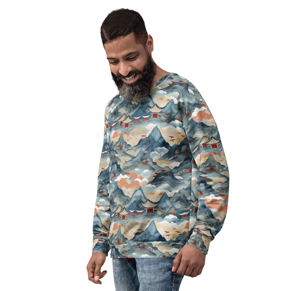 Azure Pilgrimage on Sweatshirt — Left Front