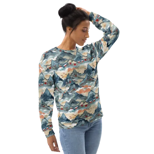 Azure Pilgrimage on a Sweatshirt