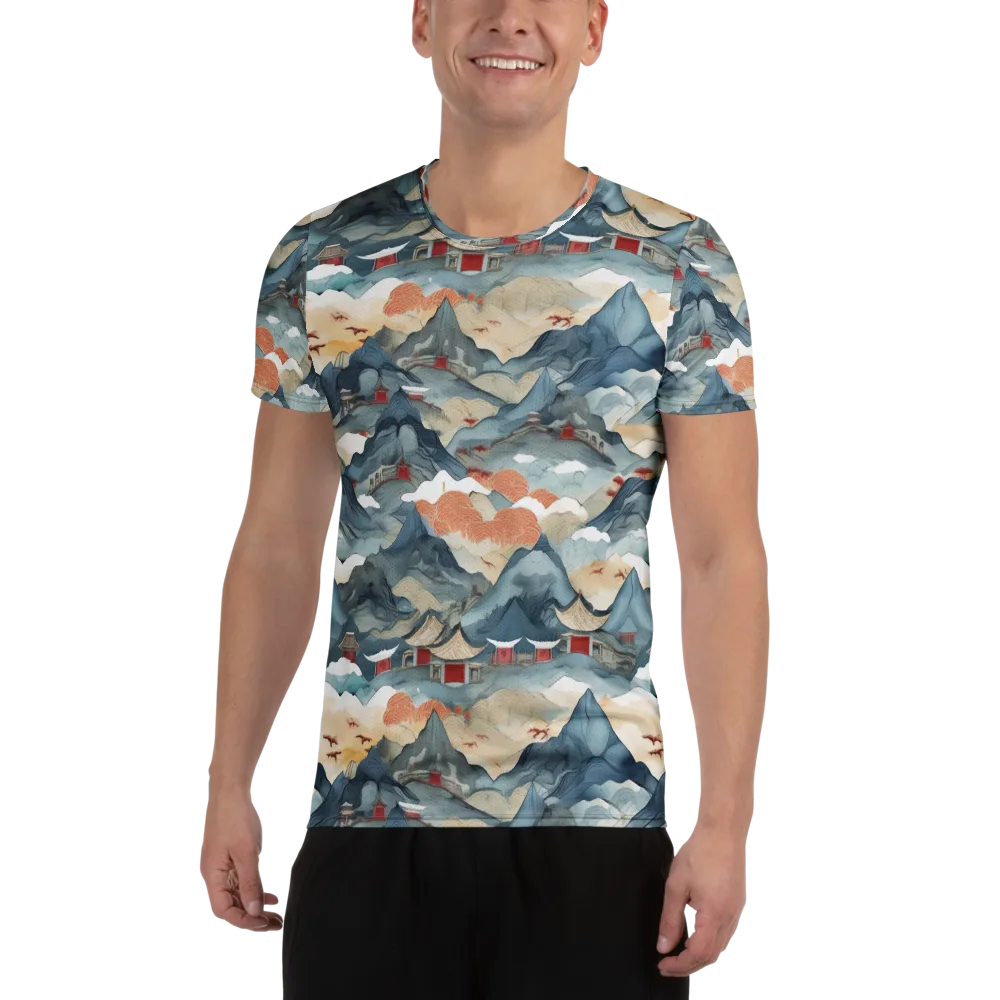 Azure Pilgrimage on Men's Athletic T-Shirt — Front