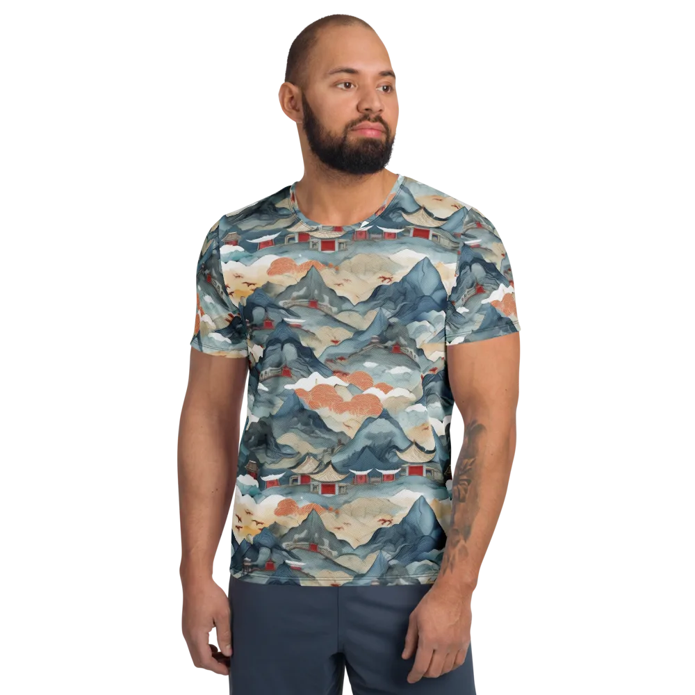 Azure Pilgrimage on Men's Athletic T-Shirt — Front