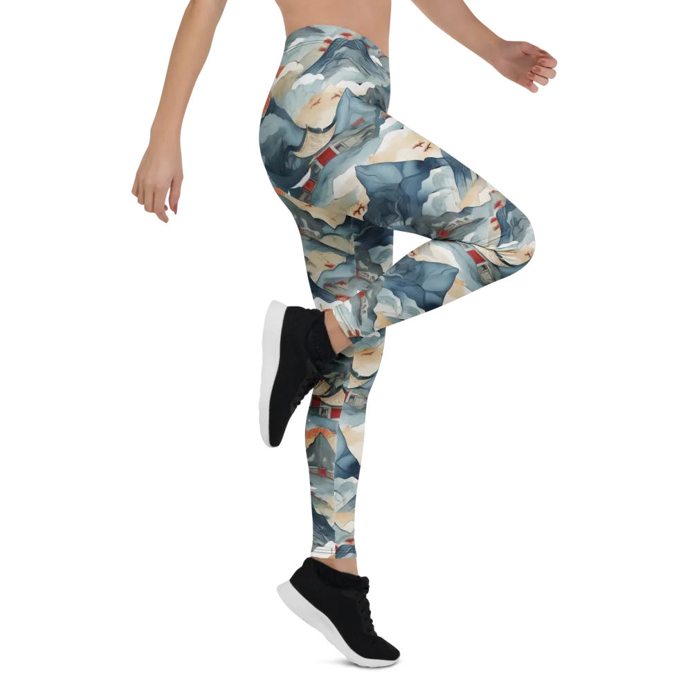 Azure Pilgrimage on Leggings — Right