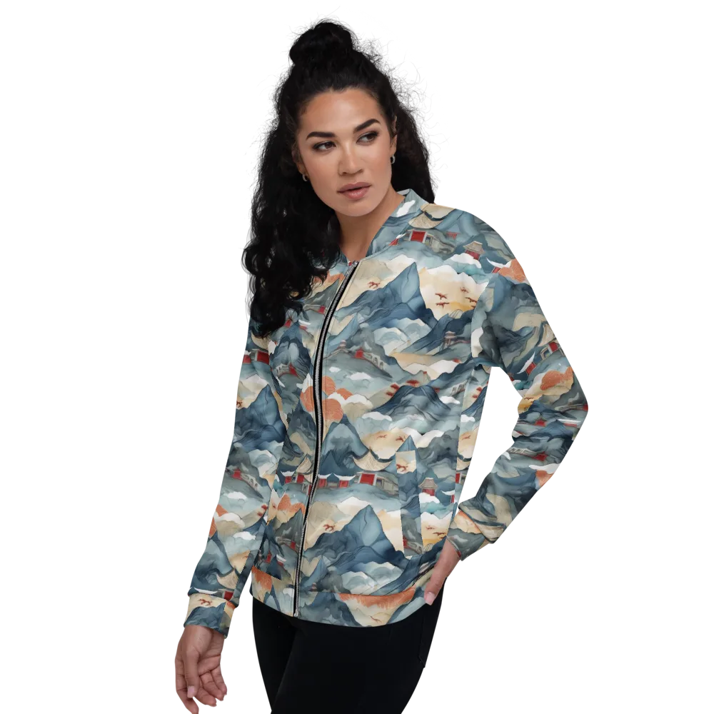 Azure Pilgrimage on Bomber Jacket — Left