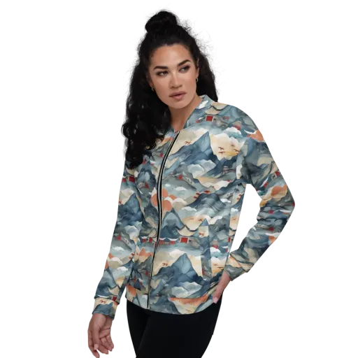 Azure Pilgrimage on a Bomber Jacket
