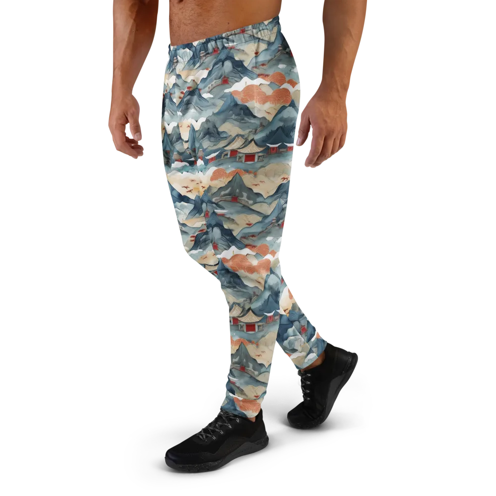 Azure Pilgrimage on Men's Joggers — Left