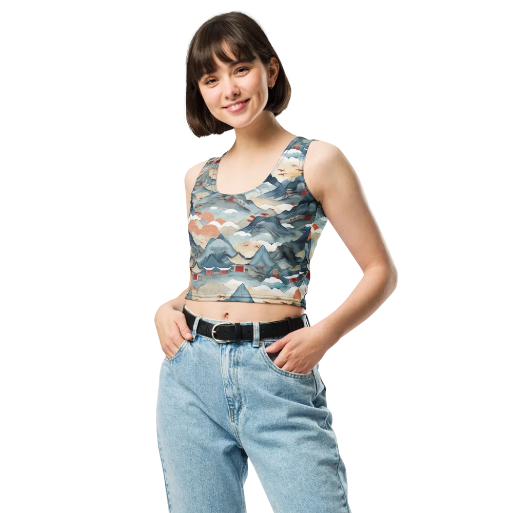 Azure Pilgrimage on Crop Top — Front