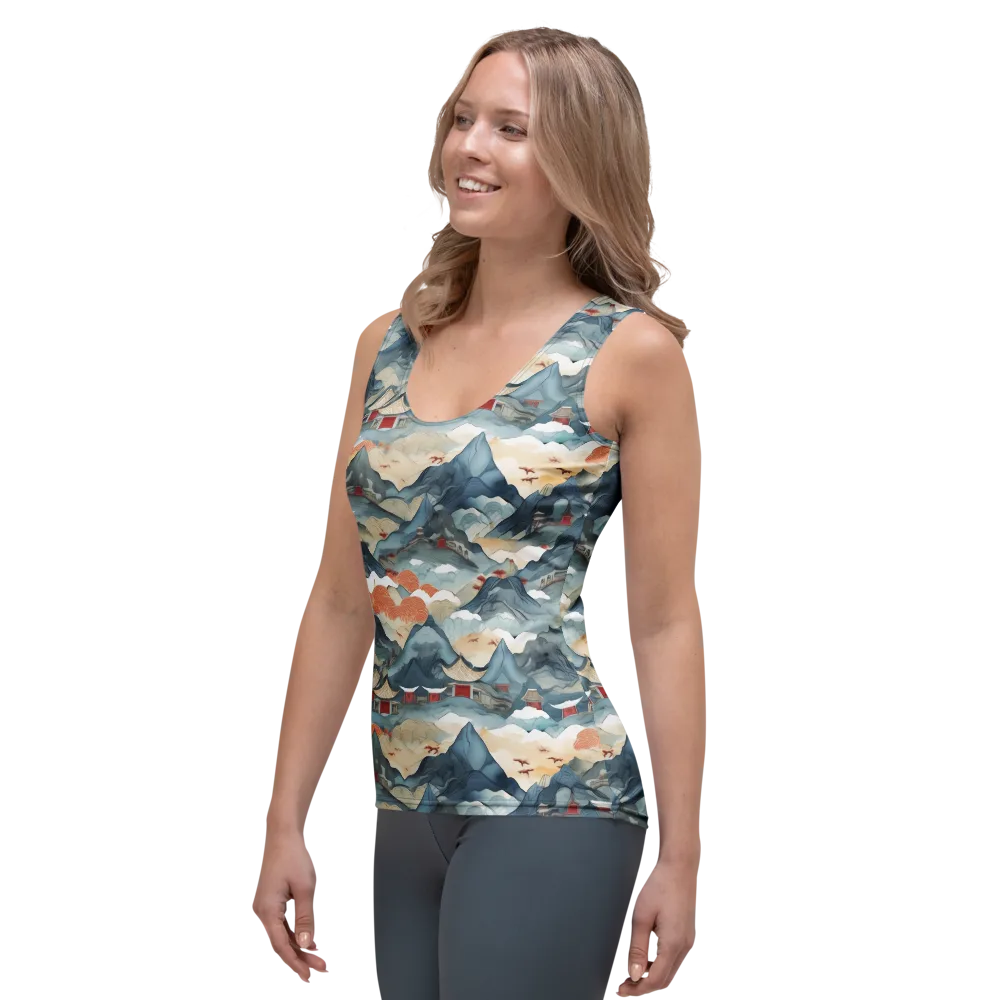 Azure Pilgrimage on Women's Tank Top — Left Front