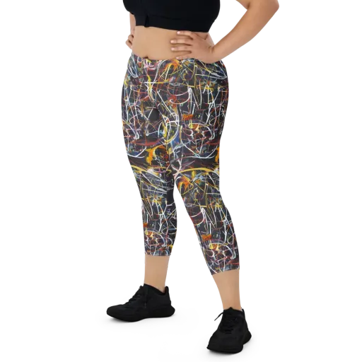 Brown Surge on a Capri Leggings