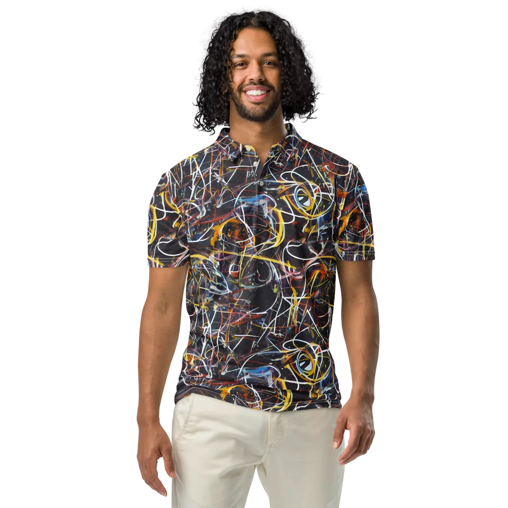 Brown Surge on Men's Slim Fit Polo Shirt — Front