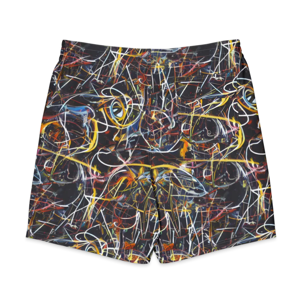 Brown Surge on Men's Board Shorts — Back