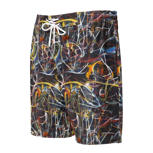 Brown Surge on a Men's Board Shorts