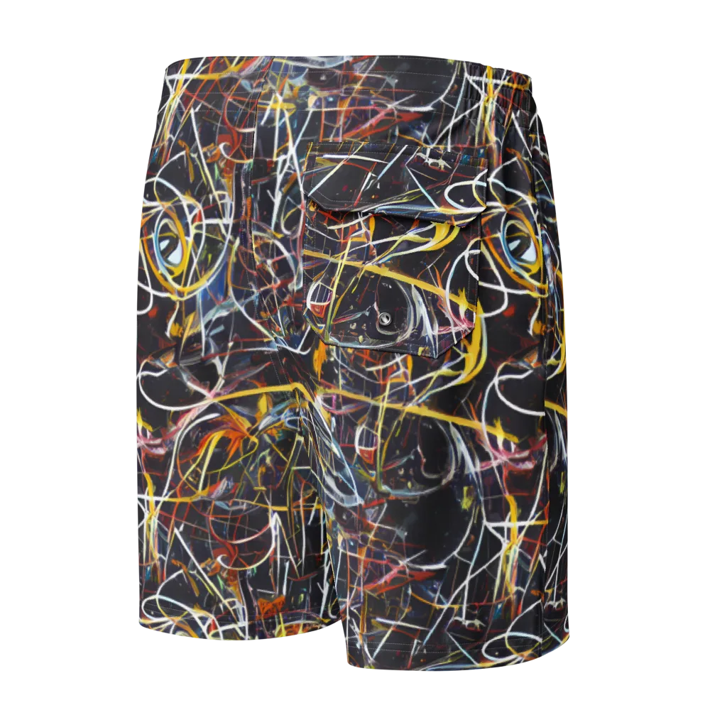 Brown Surge on Men's Board Shorts — Back