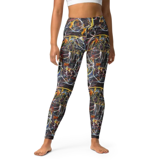 Brown Surge on a Yoga Leggings