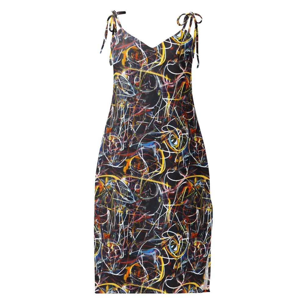 Brown Surge on Slip Dress — Front