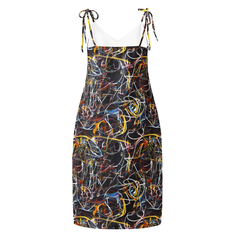 Brown Surge on Slip Dress — Back