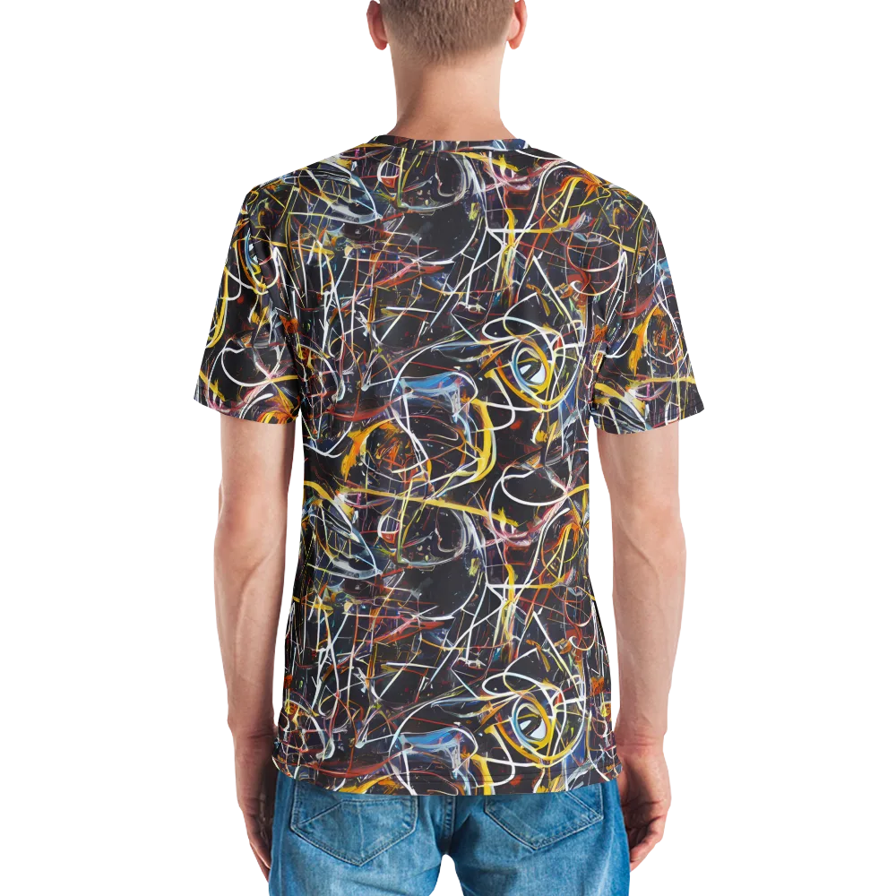 Brown Surge on Men's Crew Neck T-Shirt — Back