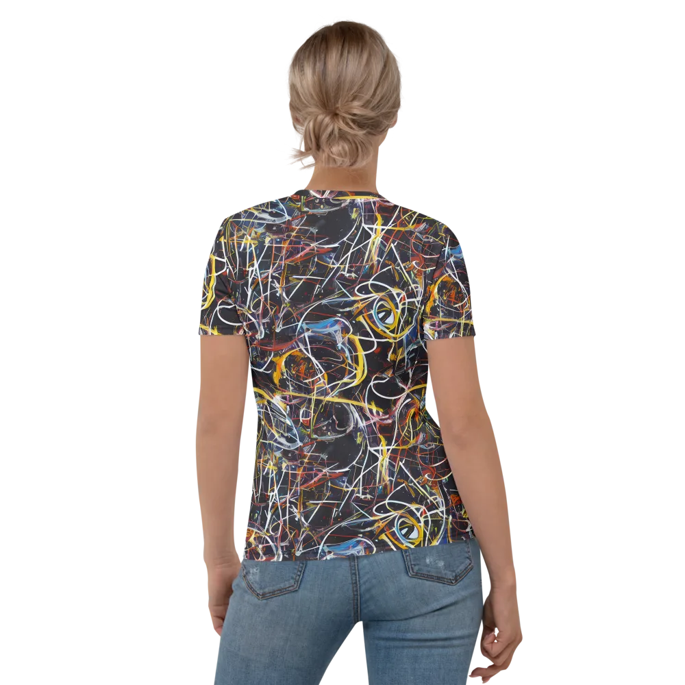 Brown Surge on Women's Crew Neck T-Shirt — Back
