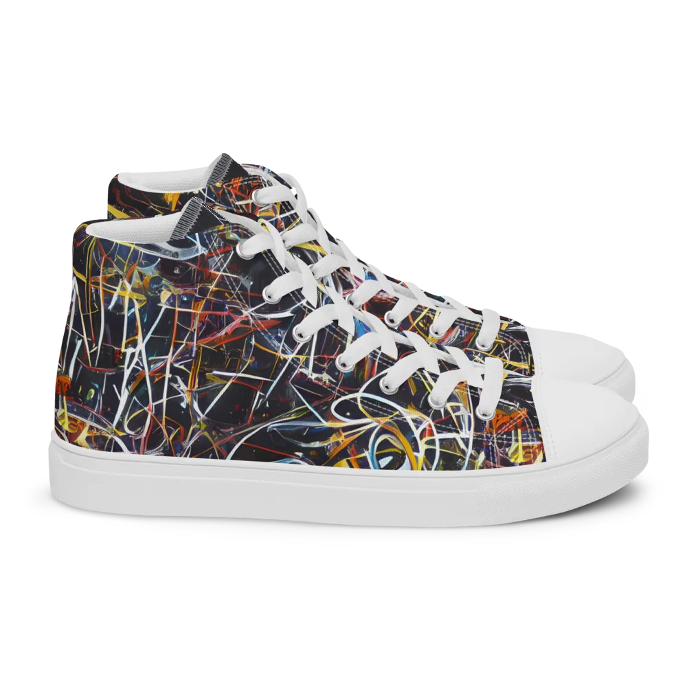 Brown Surge on Women's High Top Canvas Shoes — Right