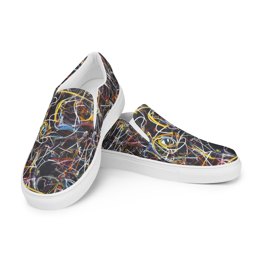 Brown Surge on Men's Slip-On Canvas Shoes — Left Front