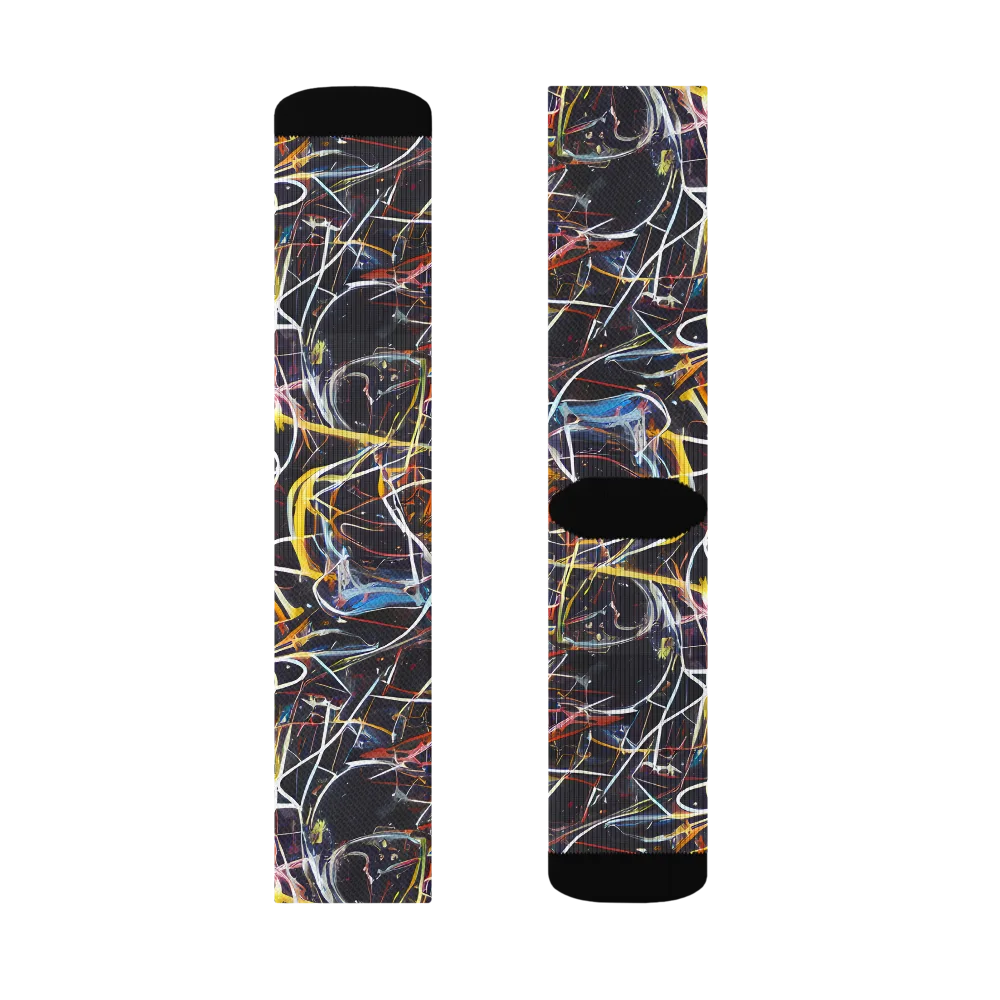 Brown Surge on Socks — Left Sock