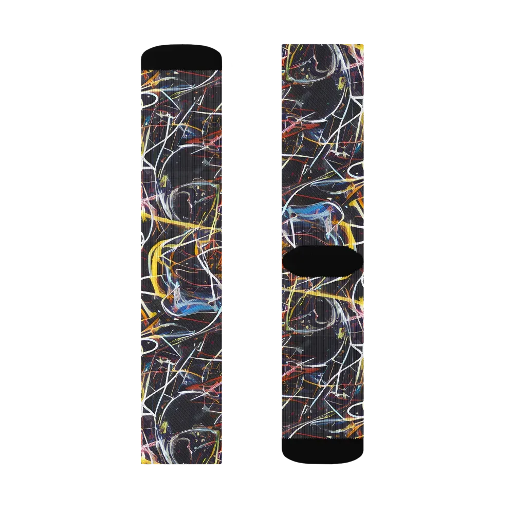Brown Surge on Socks — Right Sock