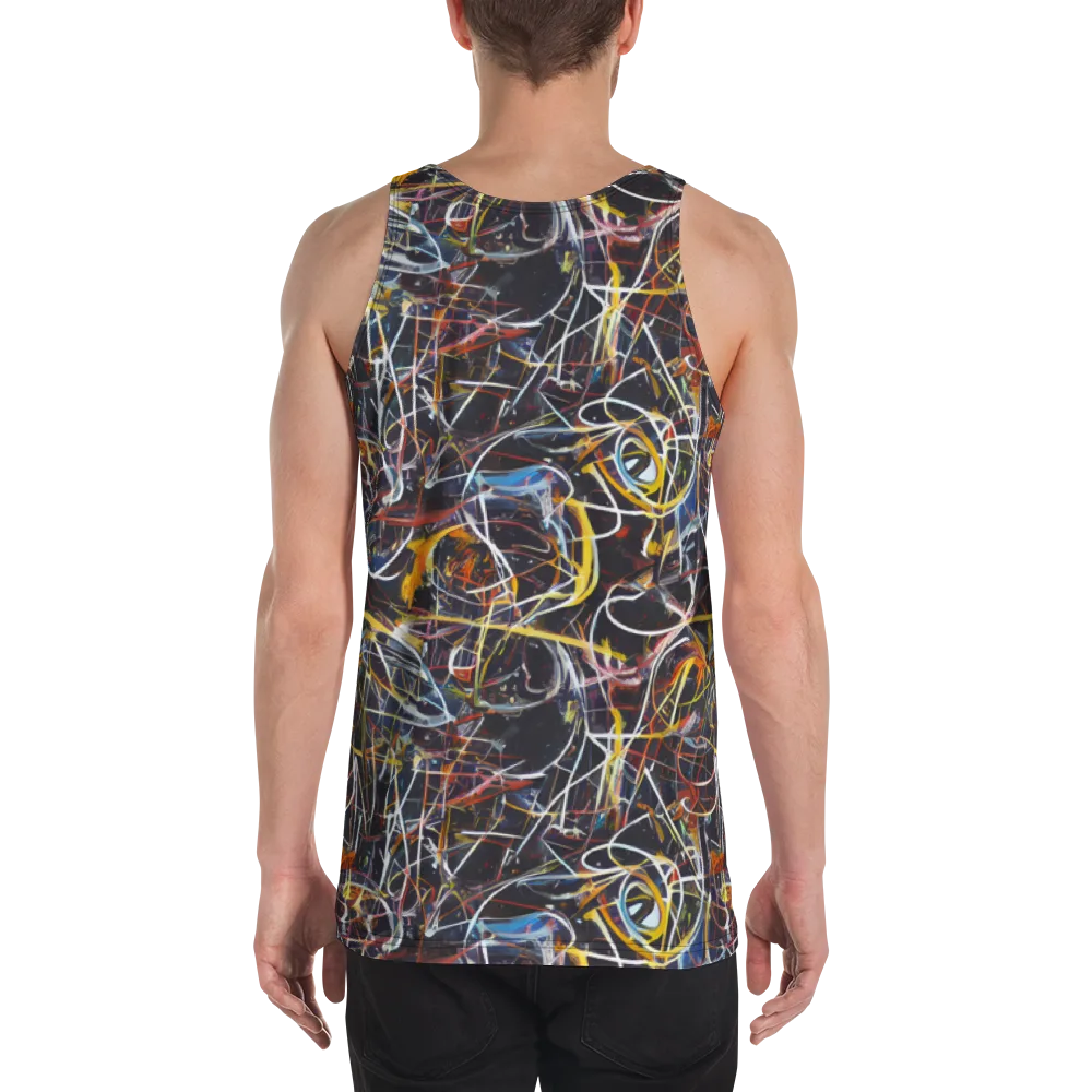 Brown Surge on Men's Tank Top — Back