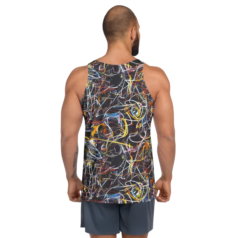 Brown Surge on Men's Tank Top — Back