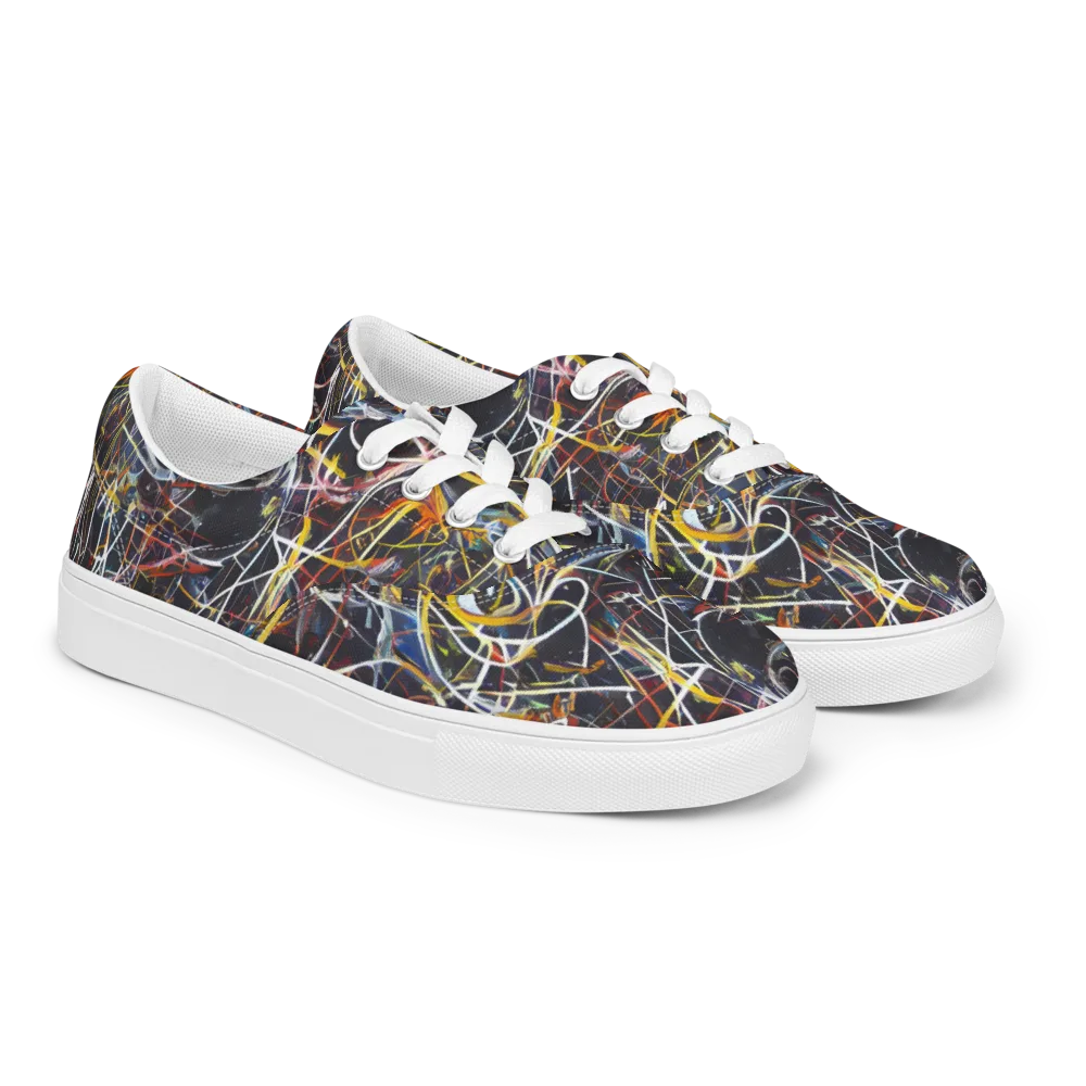 Brown Surge on Men's Lace-Up Canvas Shoes — Right Front