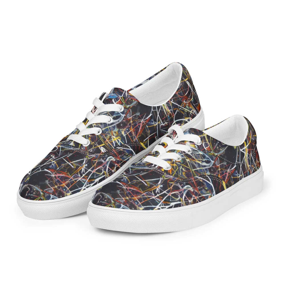 Brown Surge on Men's Lace-Up Canvas Shoes — Left Front