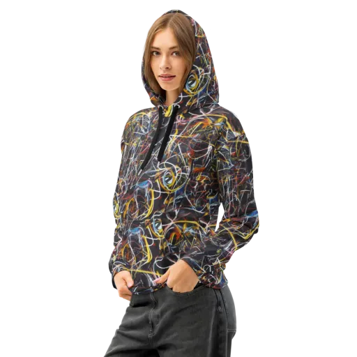 Brown Surge on a Cotton Hoodie