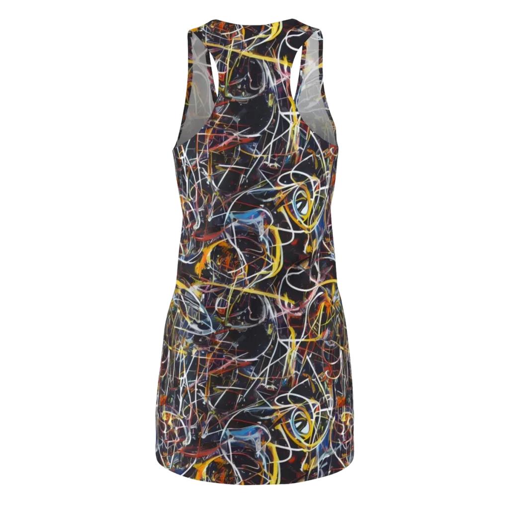 Brown Surge on Racerback Dress — Back