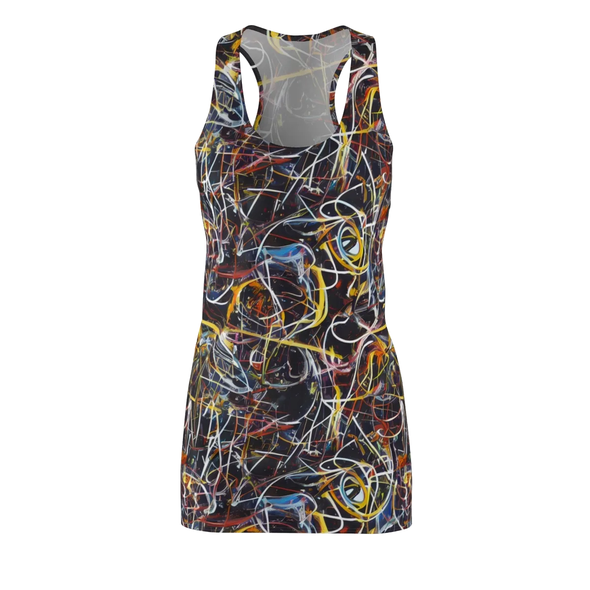 Brown Surge on Racerback Dress — Front