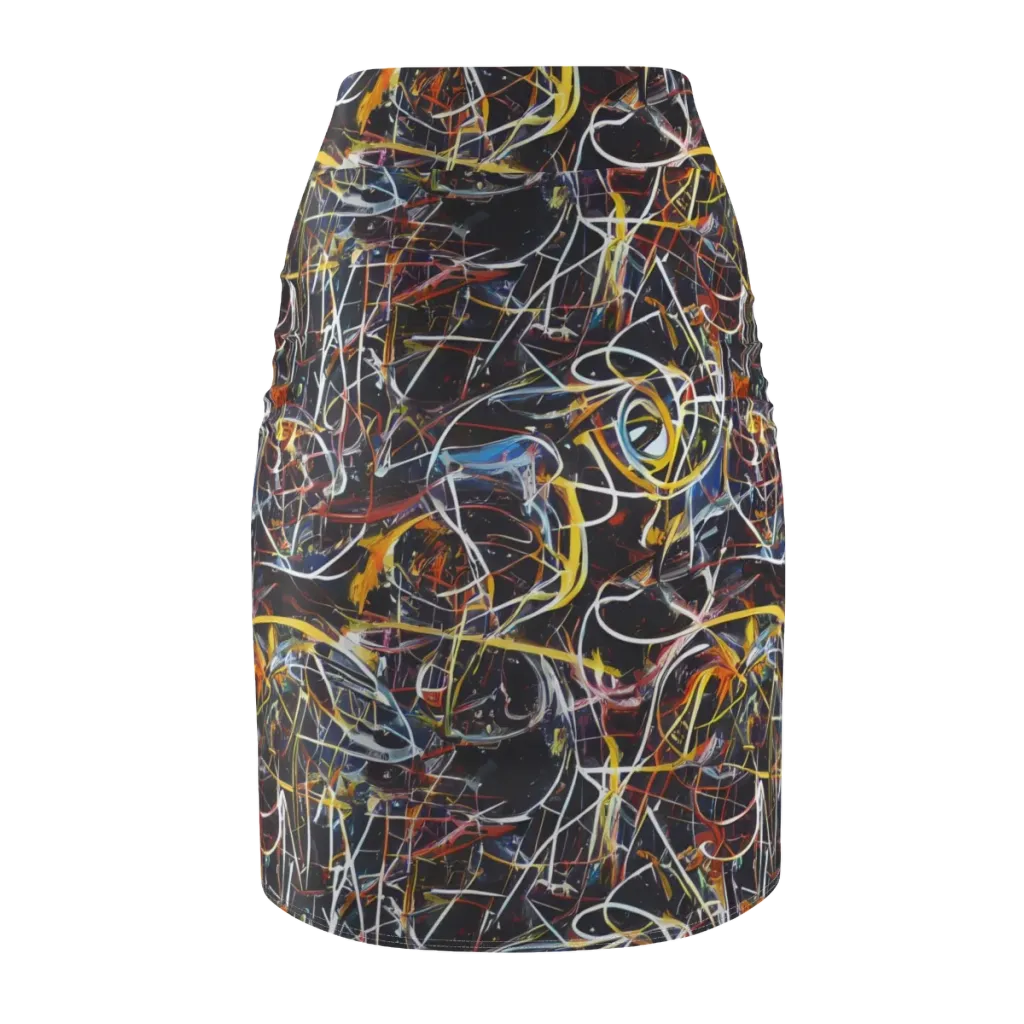 Brown Surge on Pencil Skirt — Back