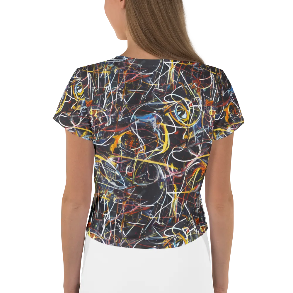 Brown Surge on Crop Tee — Back
