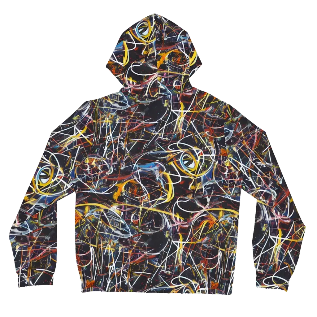 Brown Surge on Women's Full-Zip Hoodie — Back