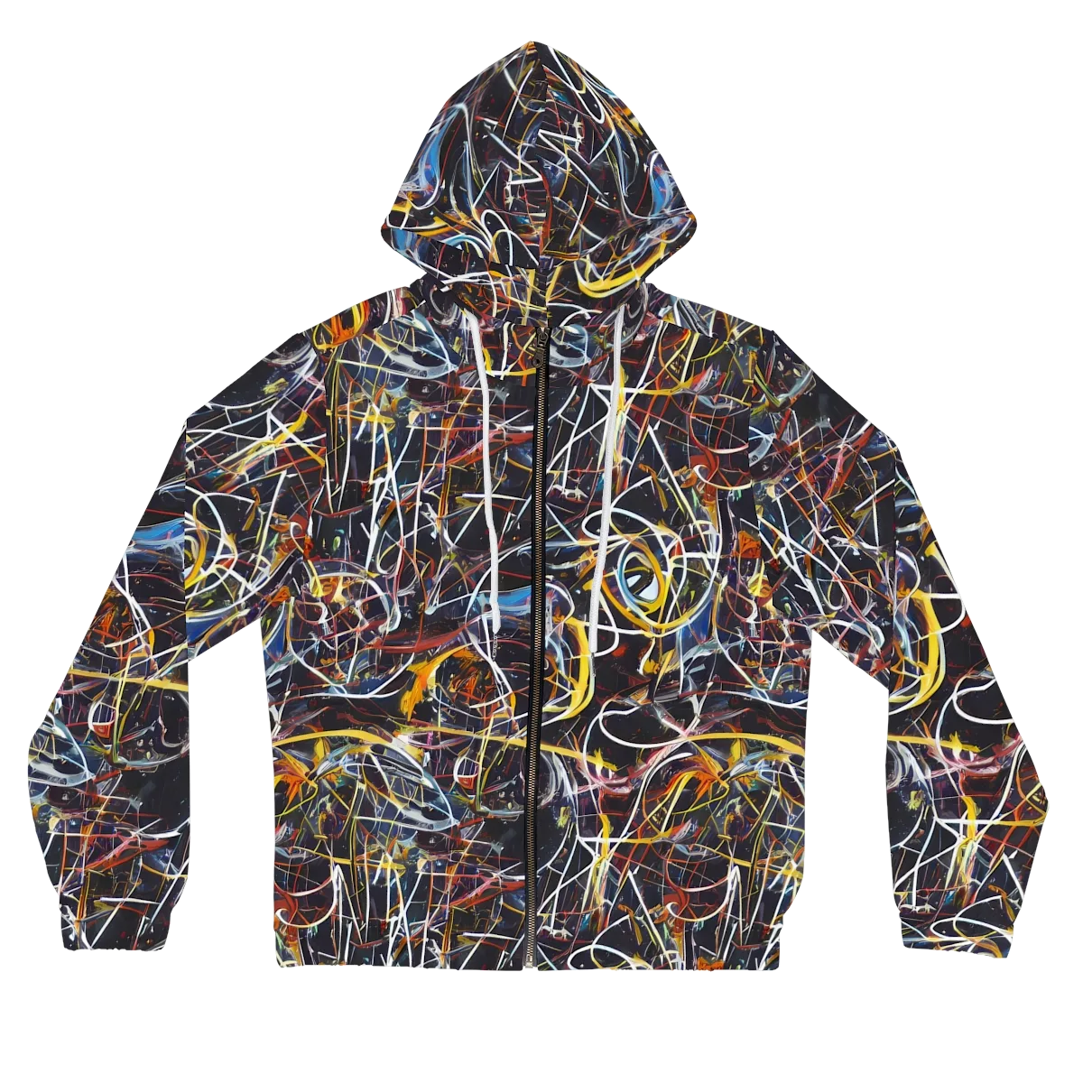 Brown Surge on Women's Full-Zip Hoodie — Front
