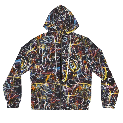 Brown Surge on a Women's Full-Zip Hoodie