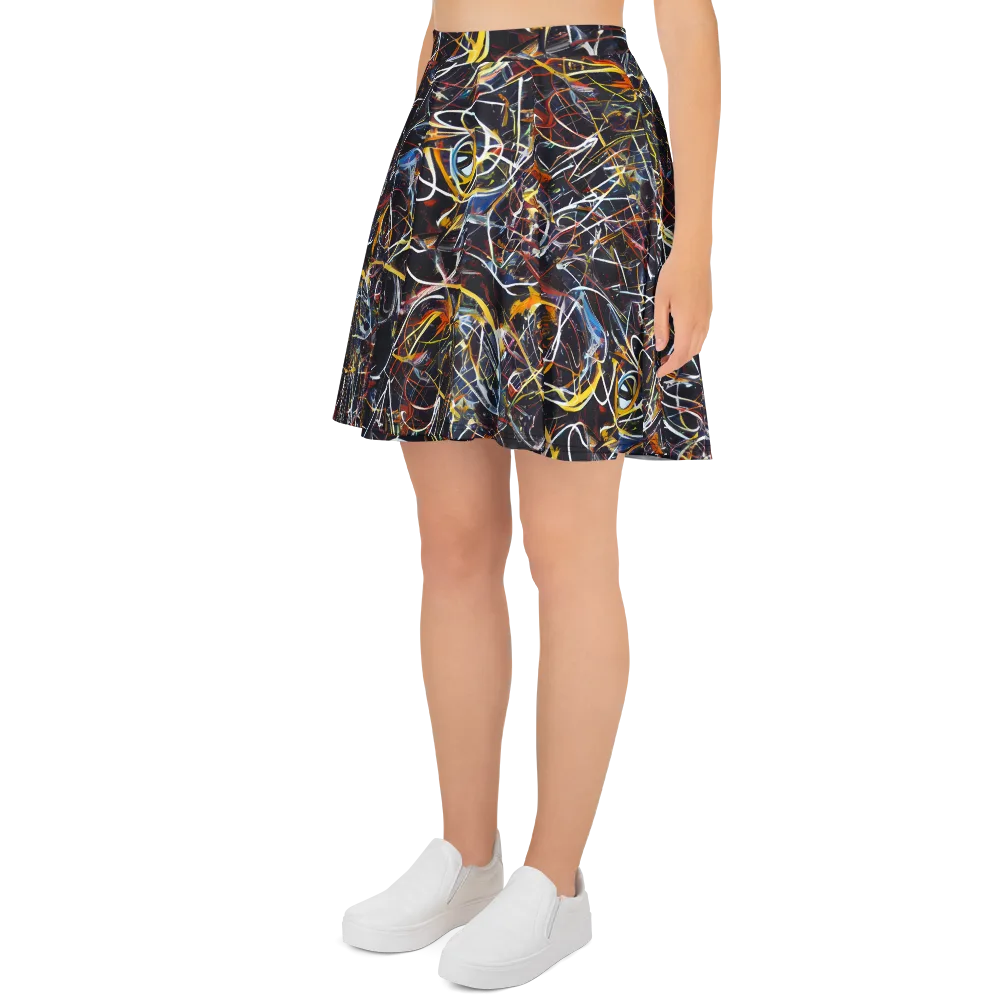 Brown Surge on Skater Skirt — Left