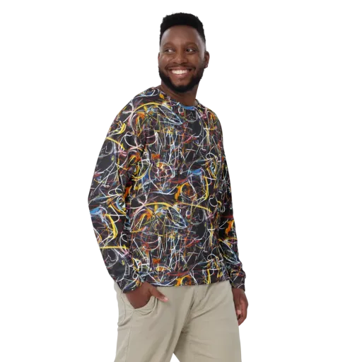 Brown Surge on a Sweatshirt