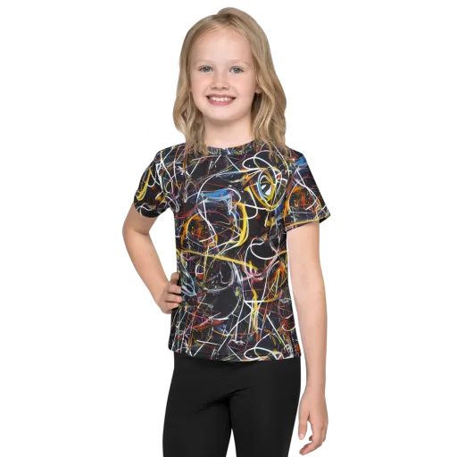 Brown Surge on a Kids Crew Neck T-Shirt