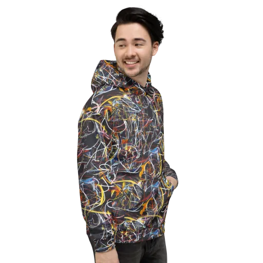 Brown Surge on a Hoodie