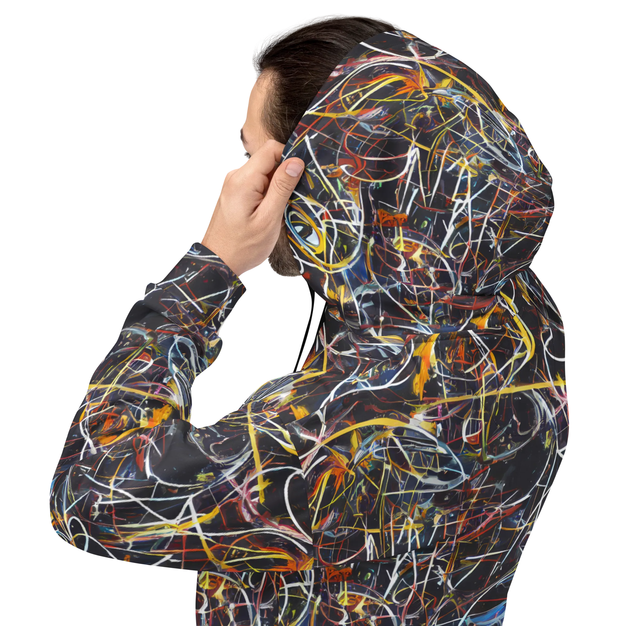 Brown Surge on Hoodie — Back