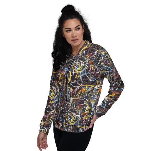 Brown Surge on a Bomber Jacket