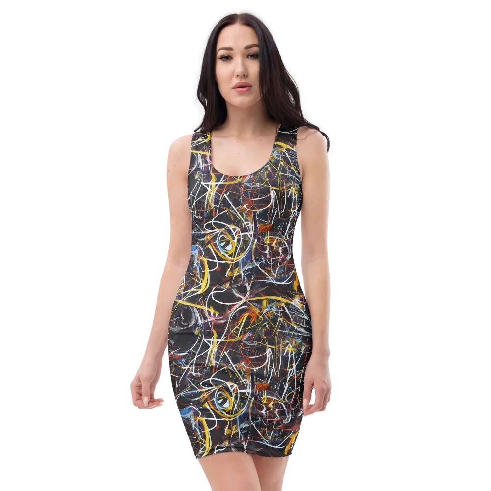 Brown Surge on Bodycon Dress — Front
