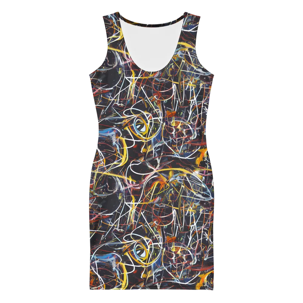 Brown Surge on Bodycon Dress — Front