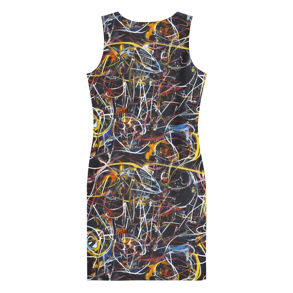 Brown Surge on Bodycon Dress — Back