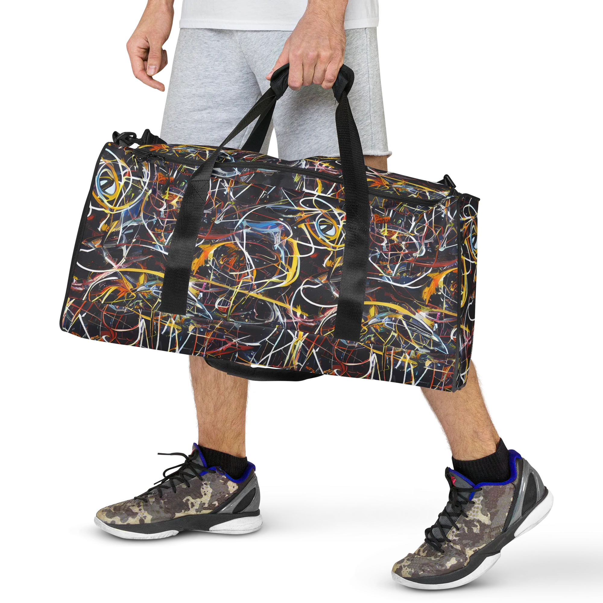 Brown Surge on Duffle Bag — Front