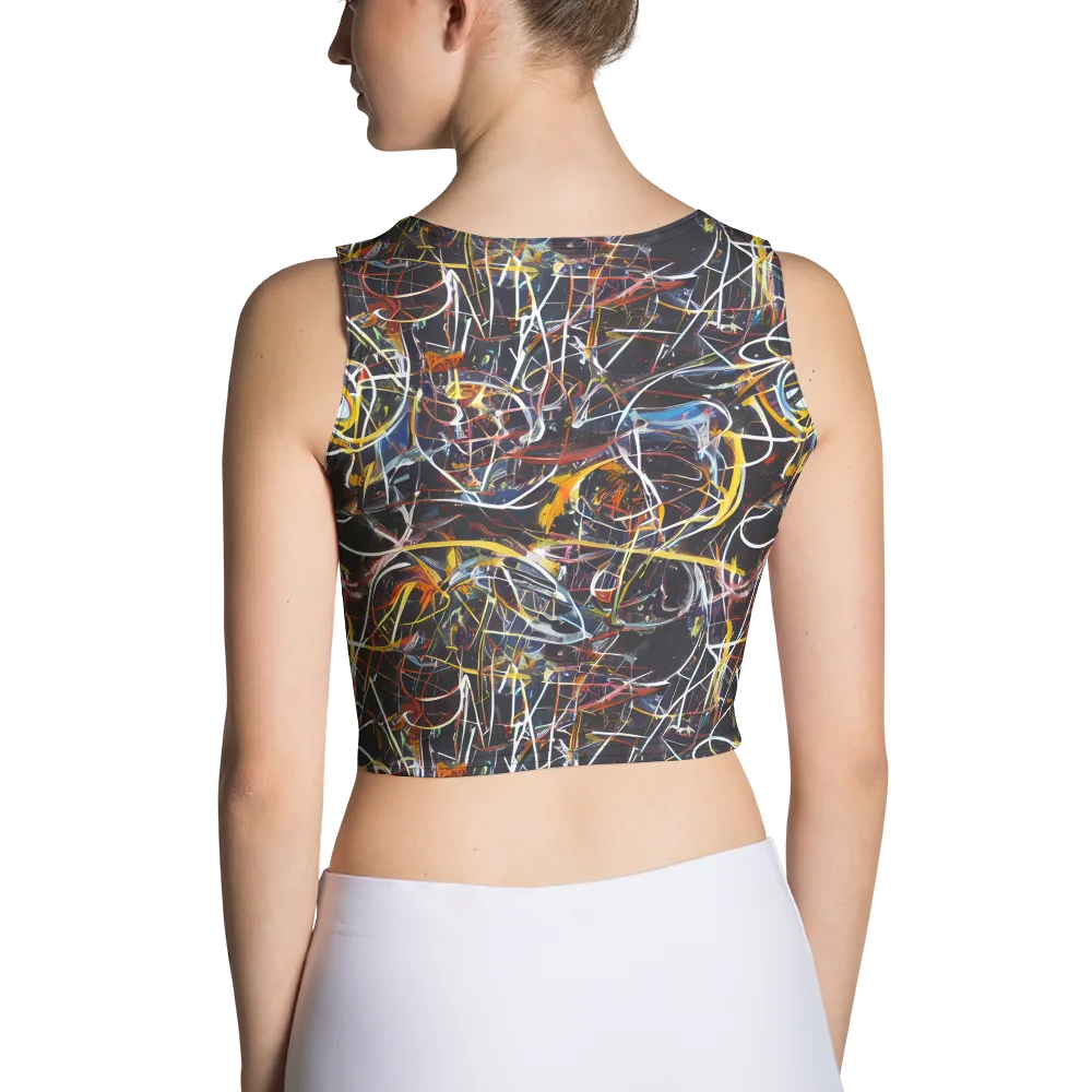 Brown Surge on Crop Top — Back